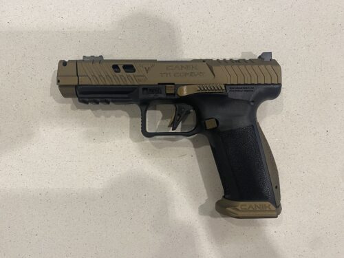 Pistolet Canik X Taran Tactical TTI Combat Bronze & Black Cal. 9 para