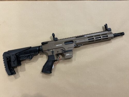 carabine semi auto DERYA ZY9 version Tan Dual system canon de 25.4 cm cal. 9 para